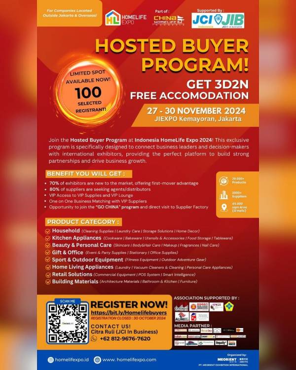 Hosted Buyer Program at the Indonesia HomeLife Expo 2024